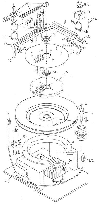 D-15 Bending Machine Parts List Diagram