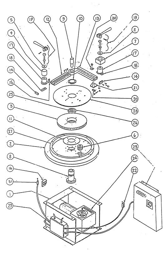 Parts List for A-12 Bender Machine